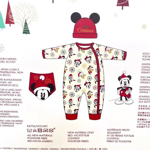 Disney Store Mickey Mouse and Friends My First Christmas Baby Gift Set 9-12M - Picture 10 of 11